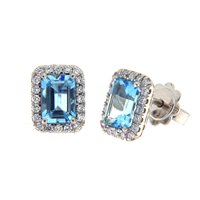 Orecchini Gazzola Donna Contorno in Oro bianco Acquamarina OR500#.R7X5LB